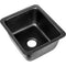 Hand Hammered 17 inch Highball Single Bowl Square Kitchen Sink - Matte Black